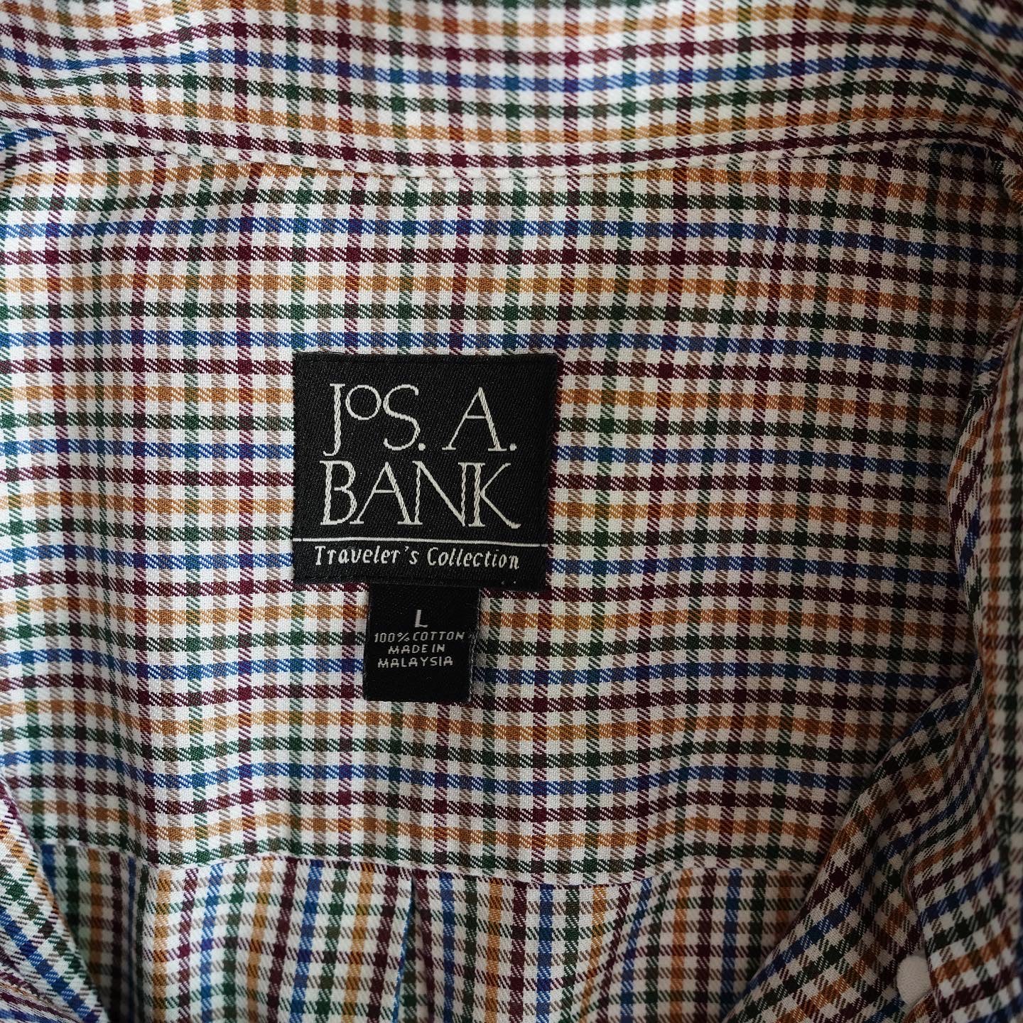 JOS. A. BANK B.D. Multi Color Plaid Shirt