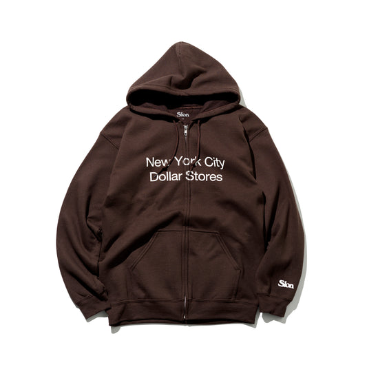Slon NYC Dollar Stores Zip Hooded "Brown"