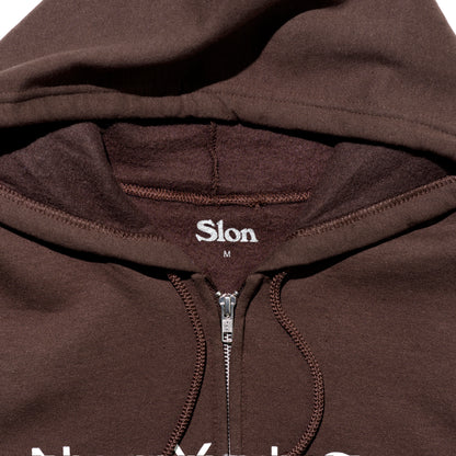 Slon NYC Dollar Stores Zip Hooded "Brown"