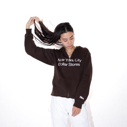 Slon NYC Dollar Stores Zip Hooded "Brown"