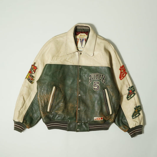 80’s AVIREX Varsity Leather Jacket