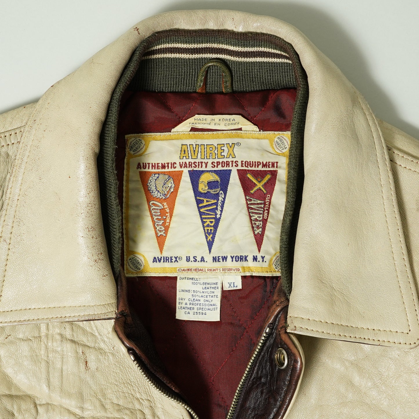 80’s AVIREX Varsity Leather Jacket