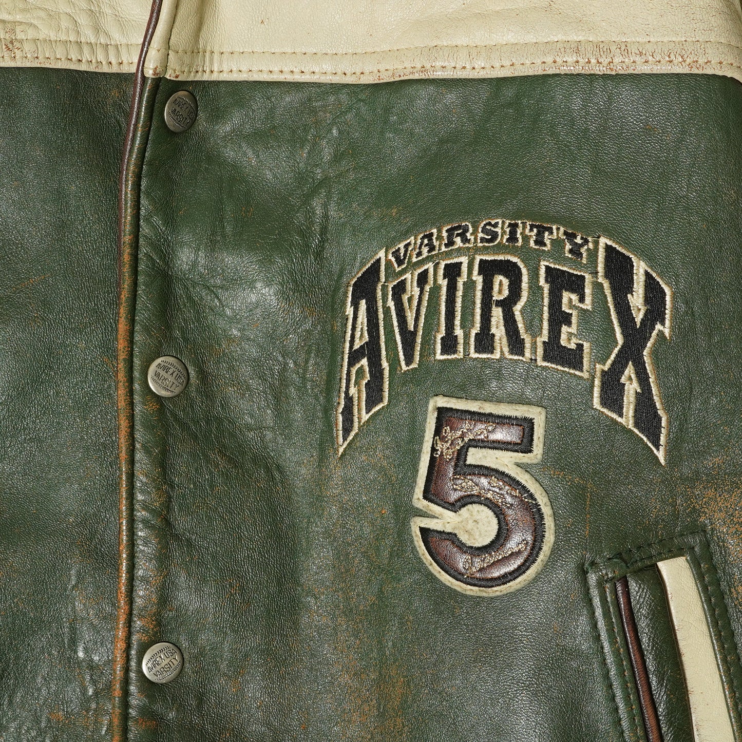 80’s AVIREX Varsity Leather Jacket