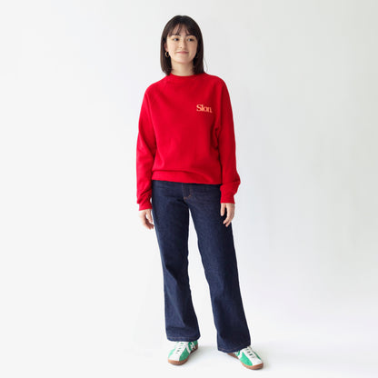 Slon Tech Logo Raglan Sweatshirt "Classic Red"