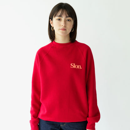 Slon Tech Logo Raglan Sweatshirt "Classic Red"