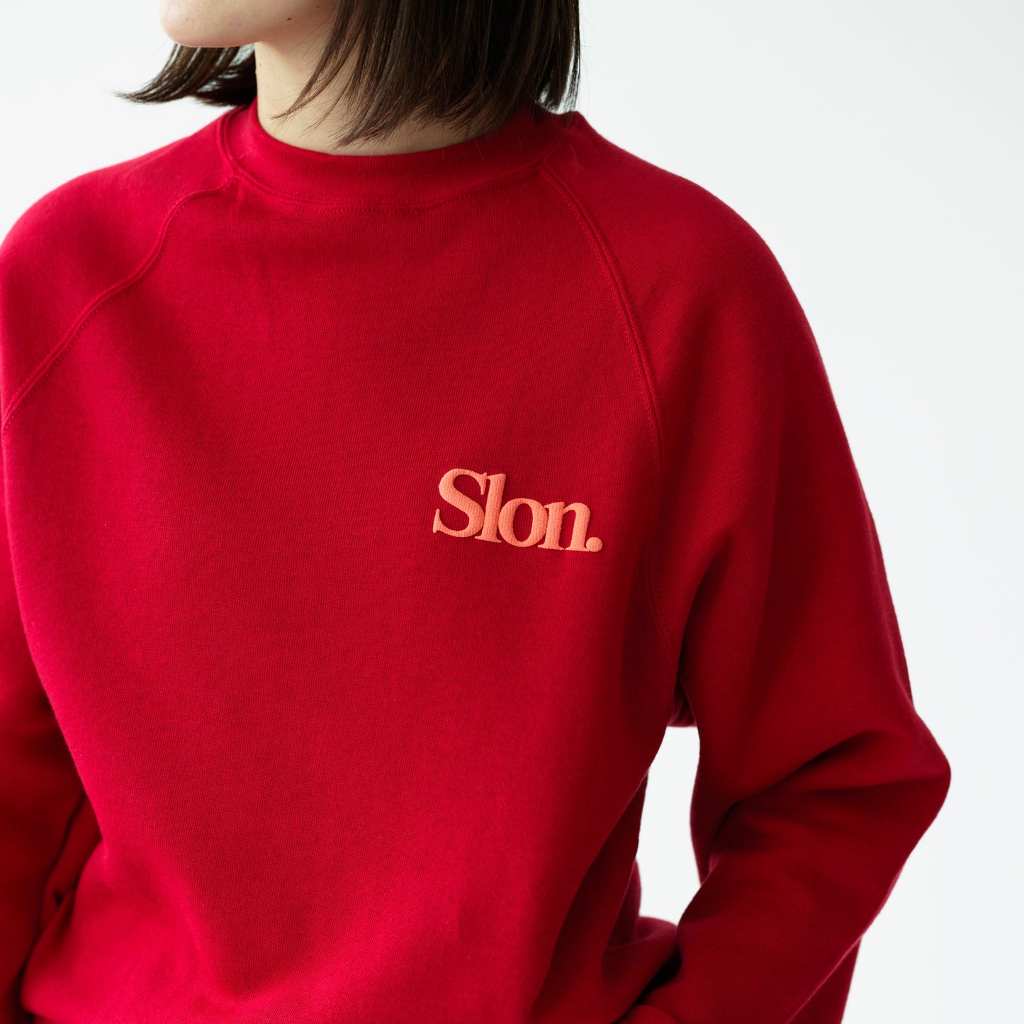 Slon Tech Logo Raglan Sweatshirt "Classic Red"