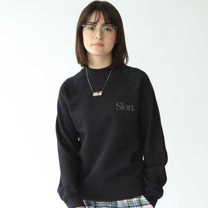 Slon Tech Logo Raglan Sweatshirt "City Black"