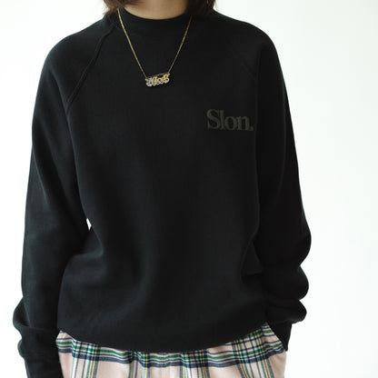 Slon Tech Logo Raglan Sweatshirt "City Black"