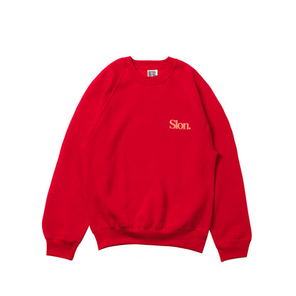 Slon Tech Logo Raglan Sweatshirt "Classic Red"