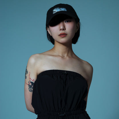 Slon Classic Logo Dot Tone Hat - Black