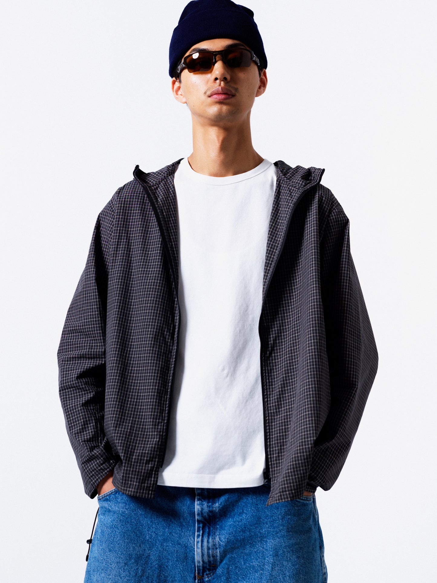 Slon Plaid Cotton Air Jacket "Black Plaid"