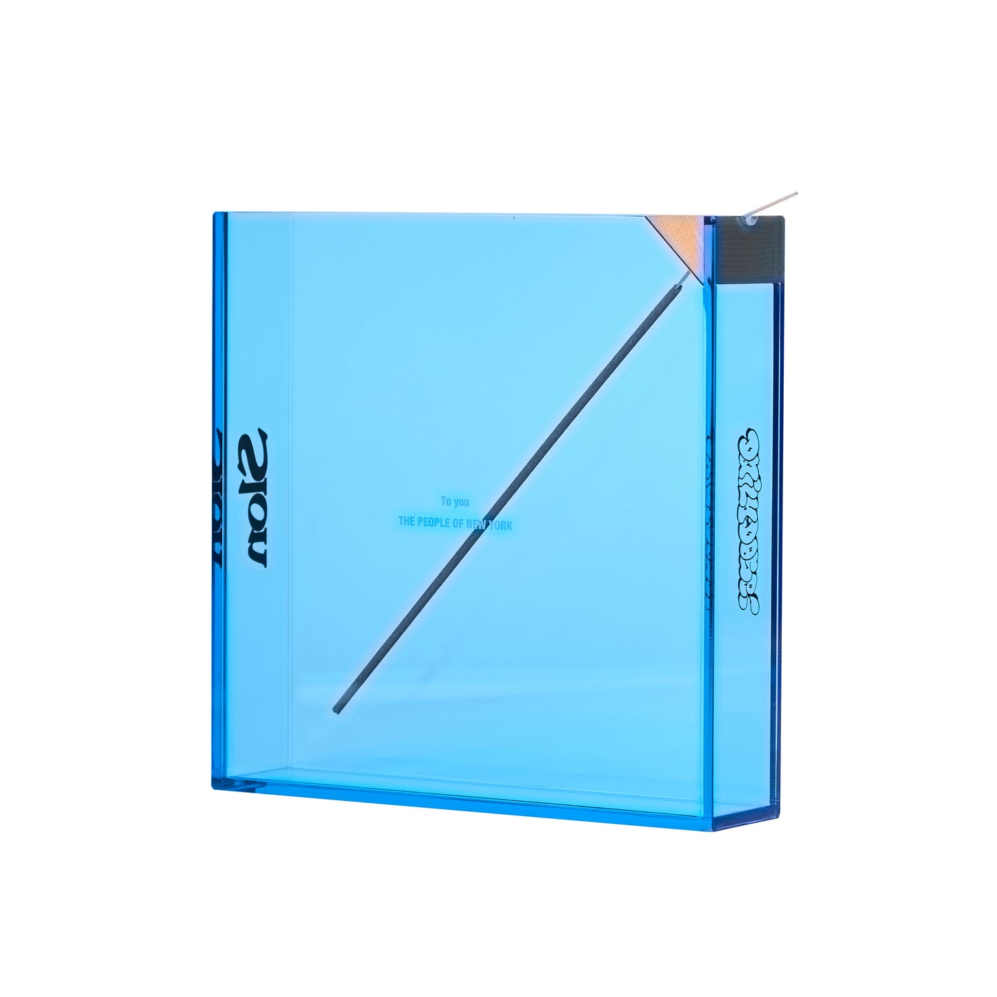 Slon Store 10th Anniversary Collab- ‘preciate ya - DDQS Acrylic Incense Burner - Clear Blue