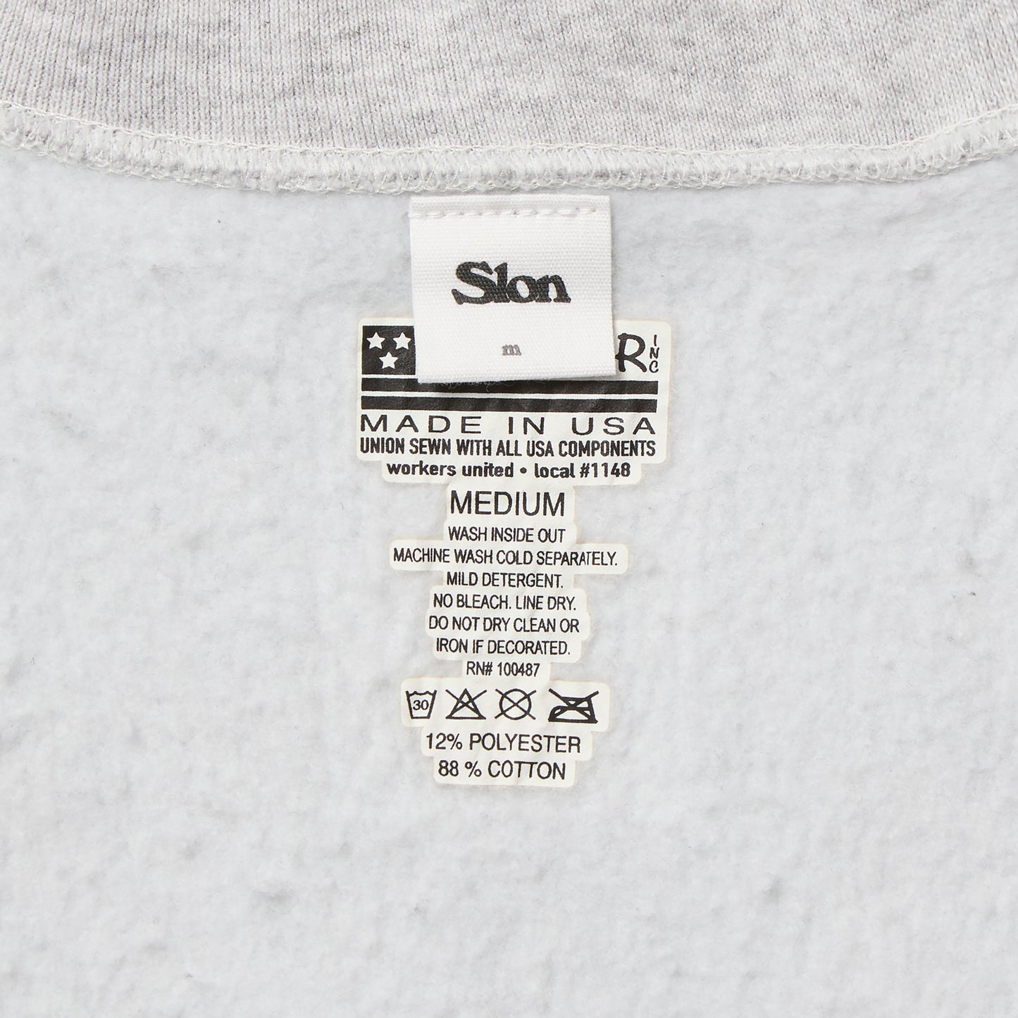 Slon Classic Small Logo Heavyweight Sweatshirt - Ash