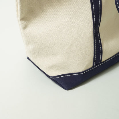 PAPER & INK COTTON CLUB DRAGON LOGO TOTE BAG NAVY HANDLE