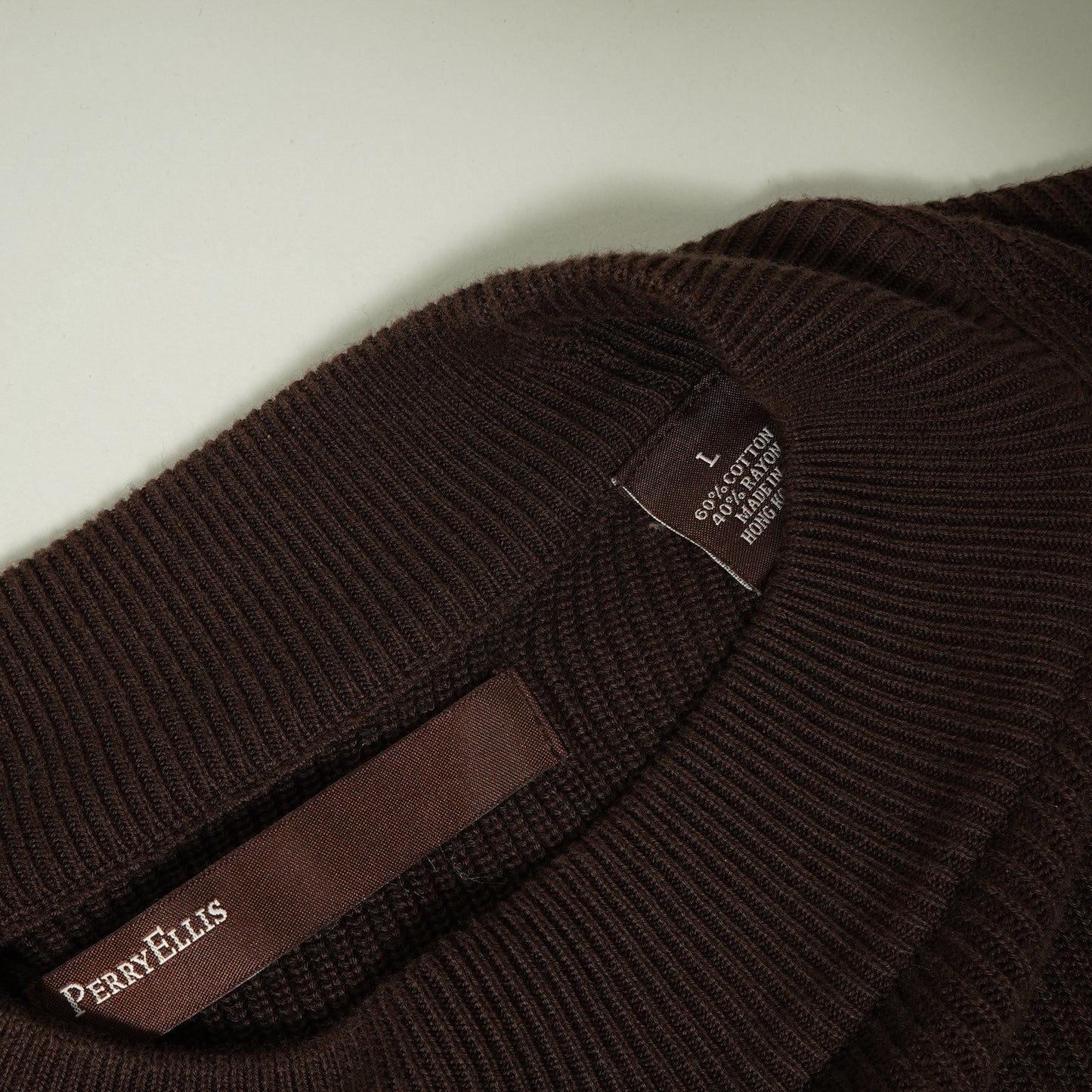 Perry Ellis Mick-neck Knit Top