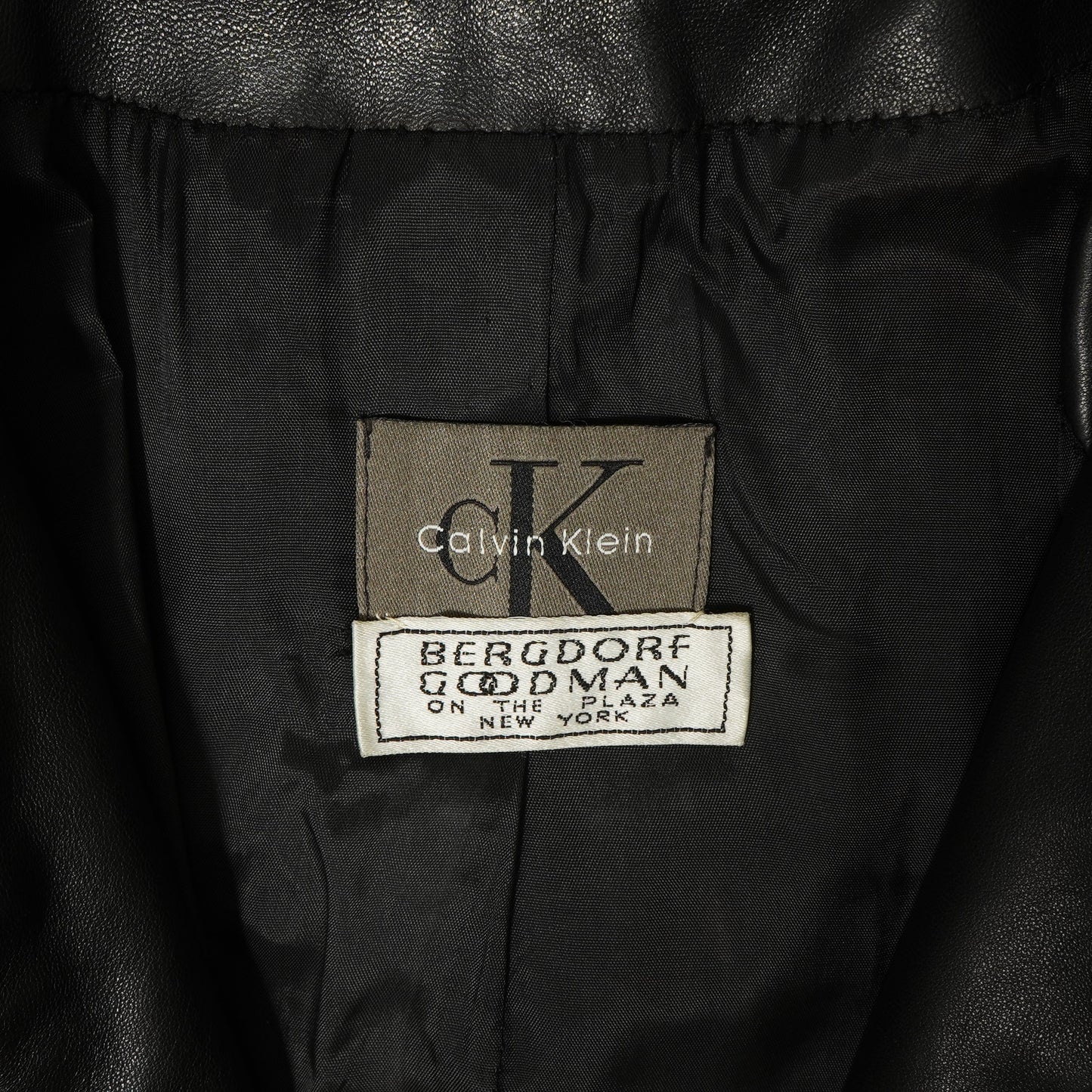 Calvin Klein Zip Up Leather Jacket