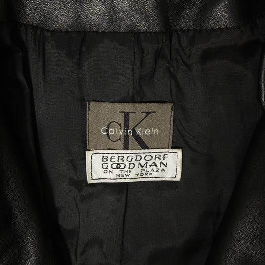 Calvin Klein Zip Up Leather Jacket