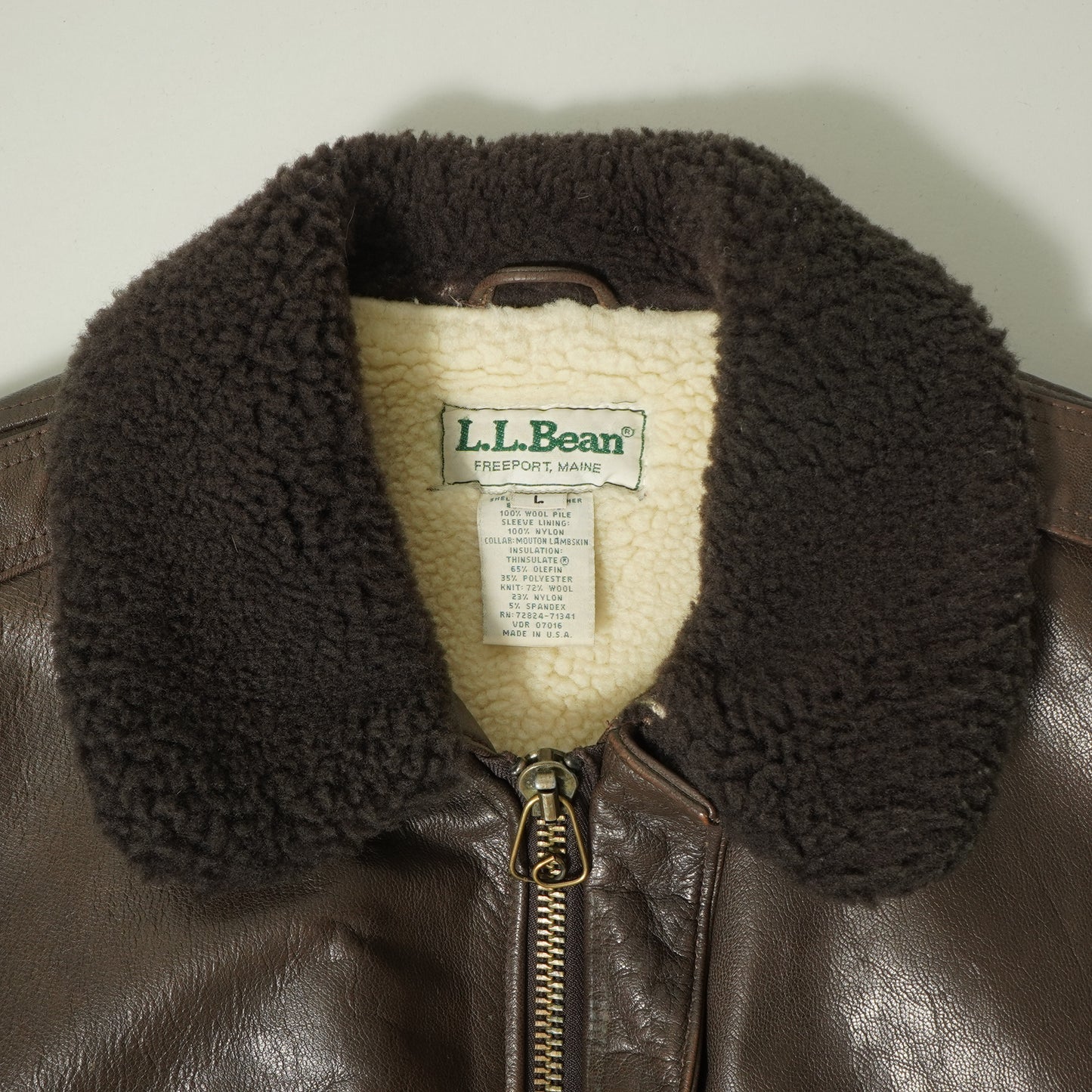 L.L.Bean Bomber Leather Jacket
