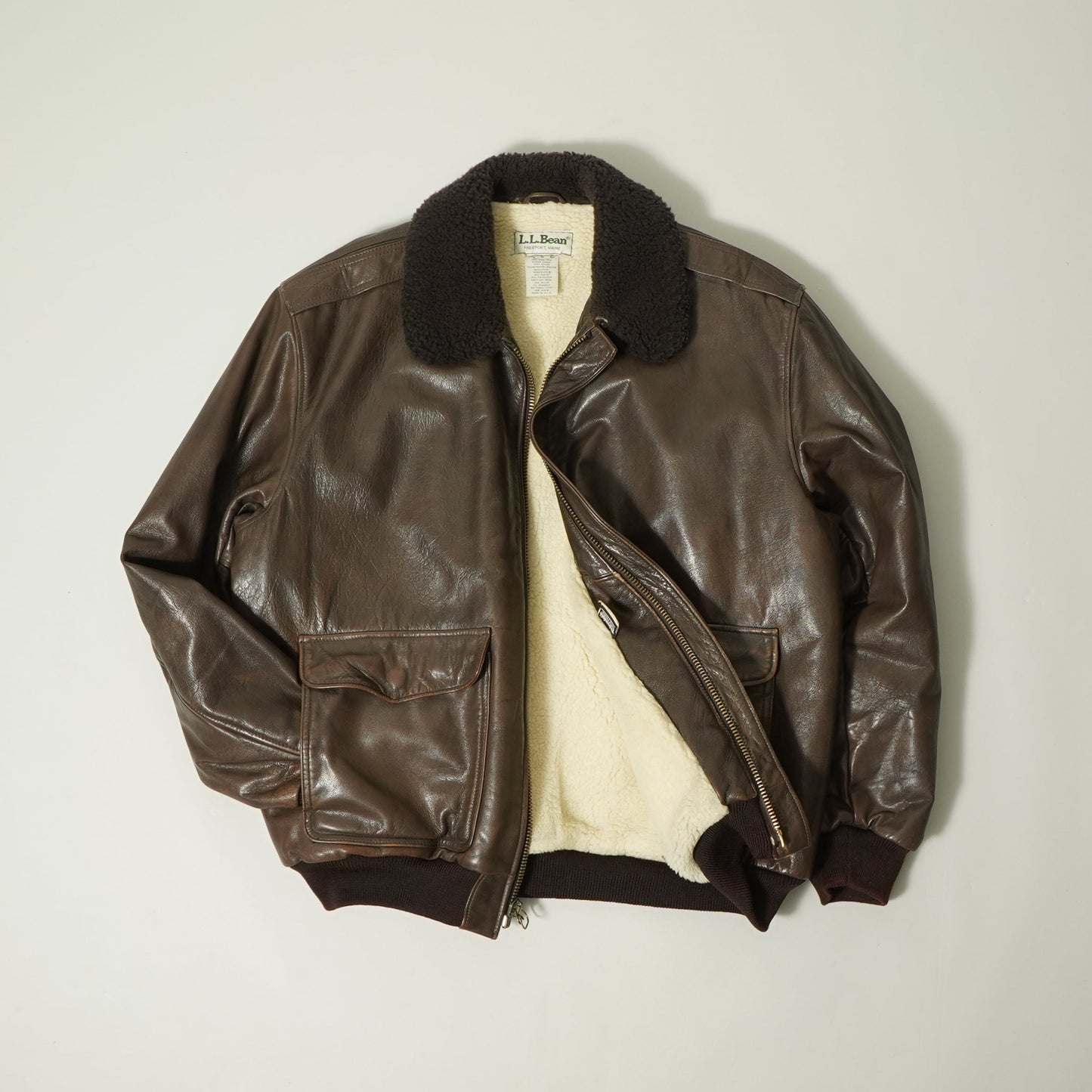 L.L.Bean Bomber Leather Jacket
