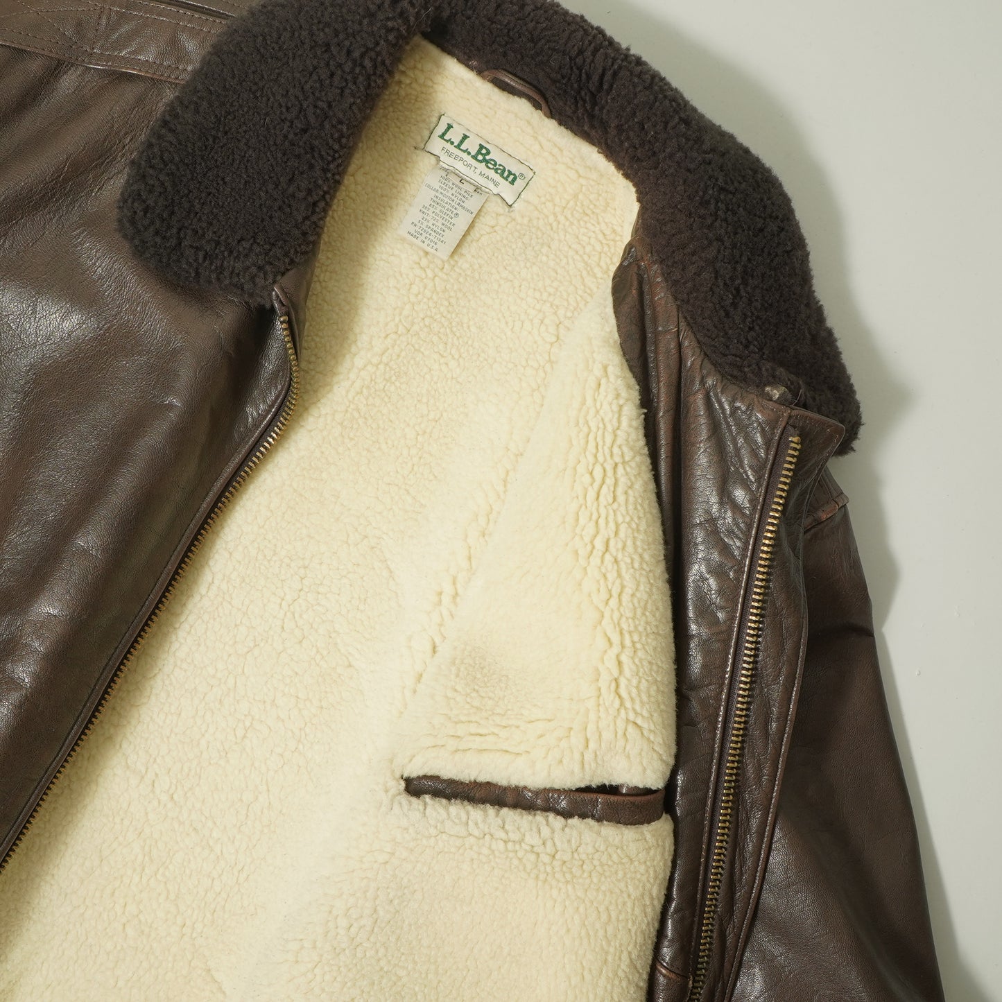 L.L.Bean Bomber Leather Jacket
