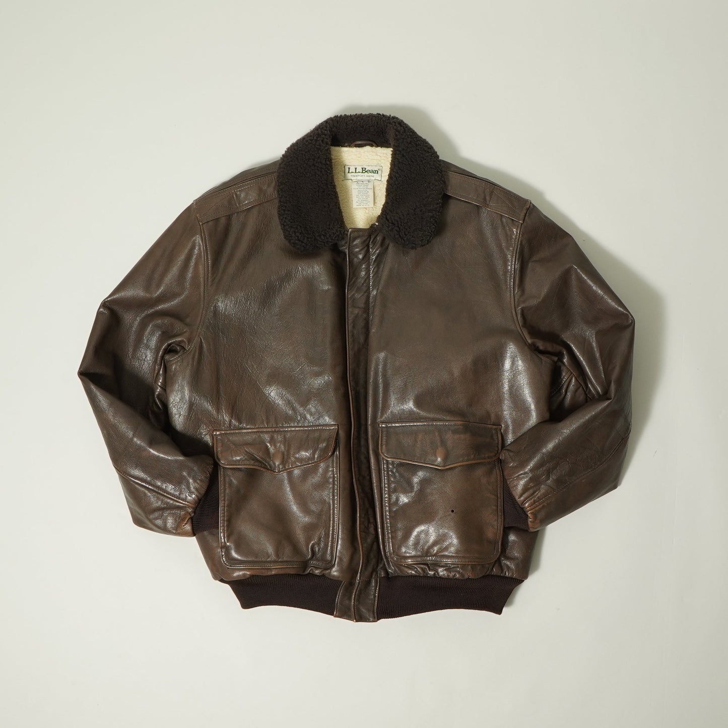 L.L.Bean Bomber Leather Jacket
