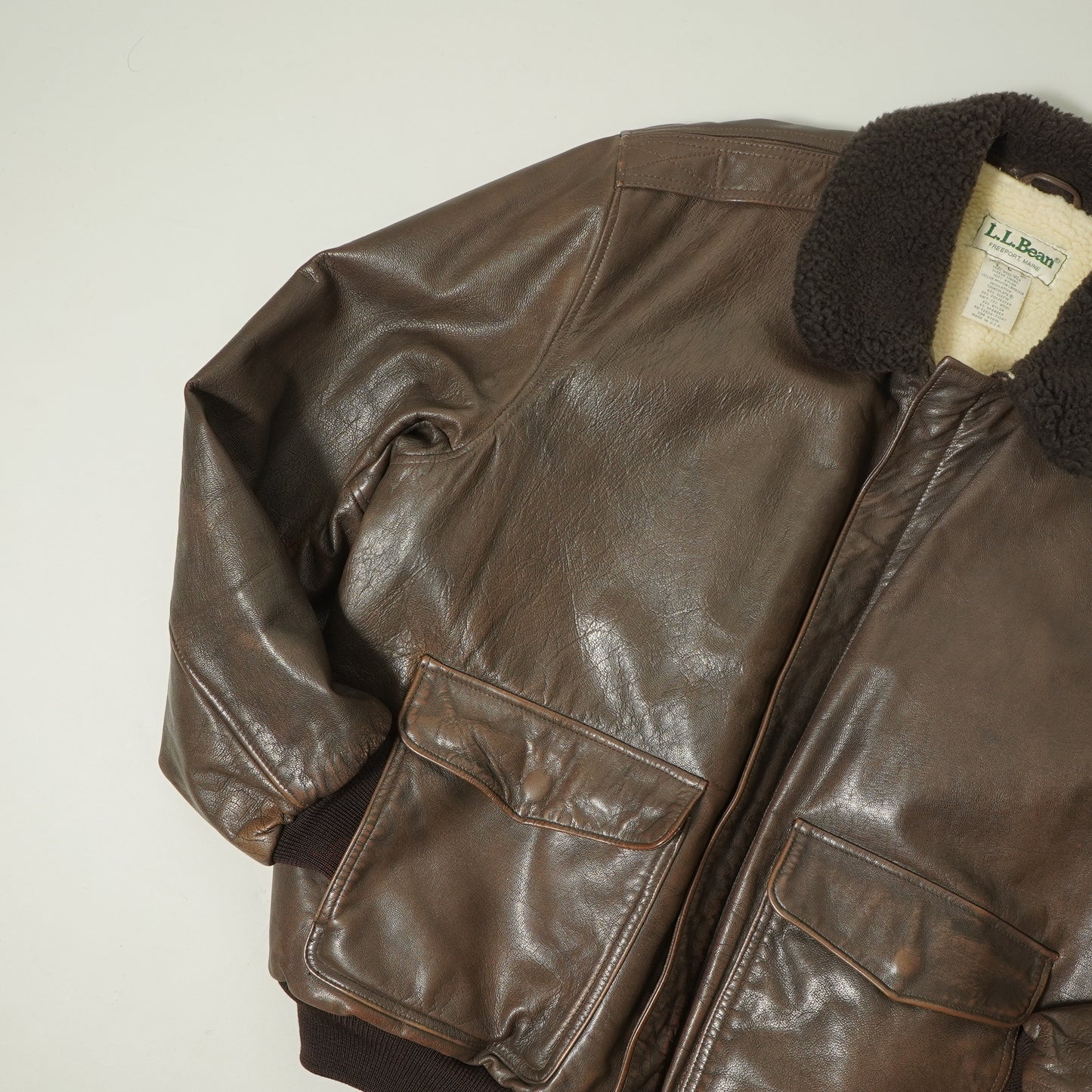 L.L.Bean Bomber Leather Jacket