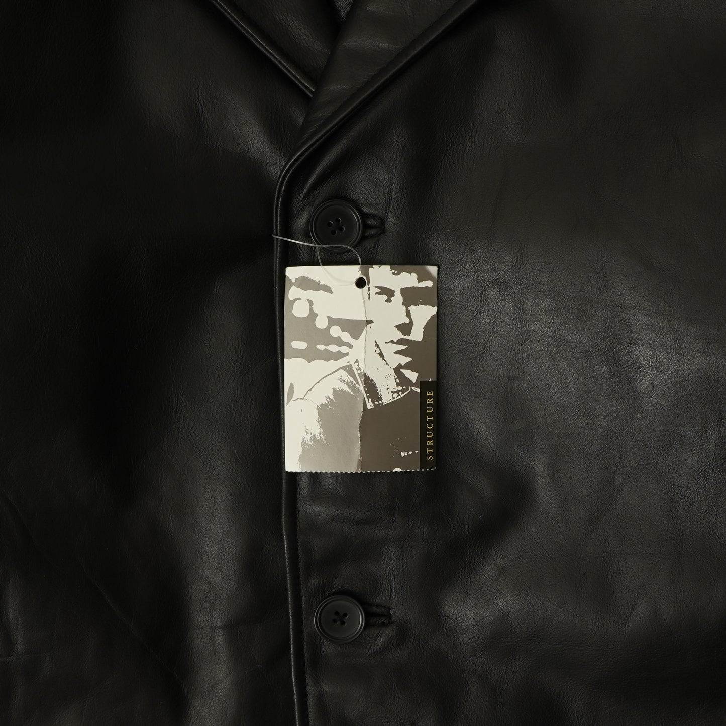 Structure Leather Coat Jacket