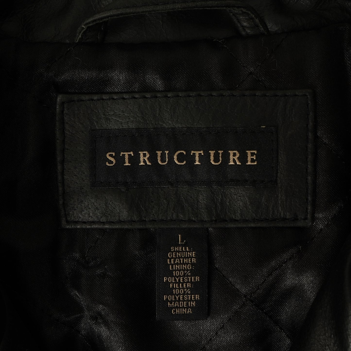 Structure Leather Coat Jacket