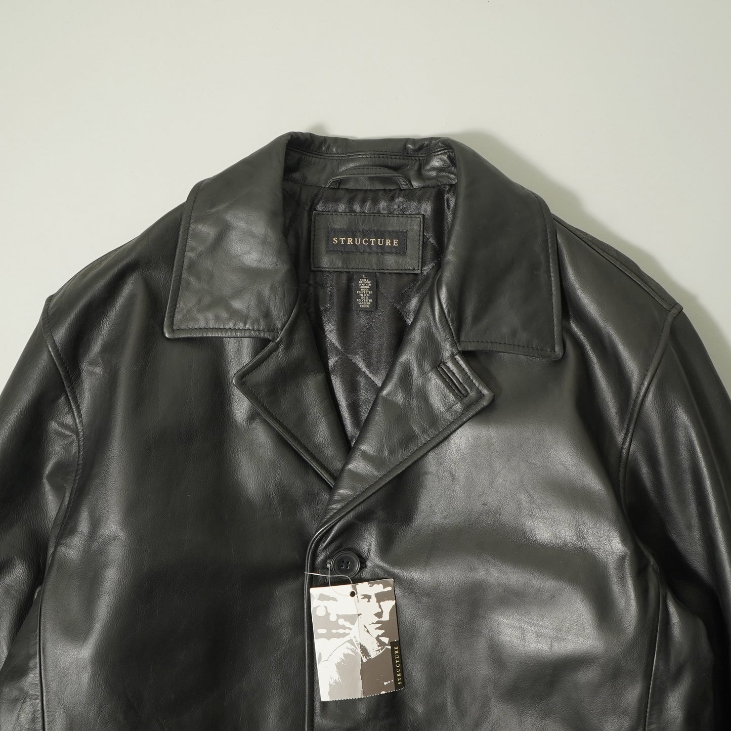 Structure Leather Coat Jacket