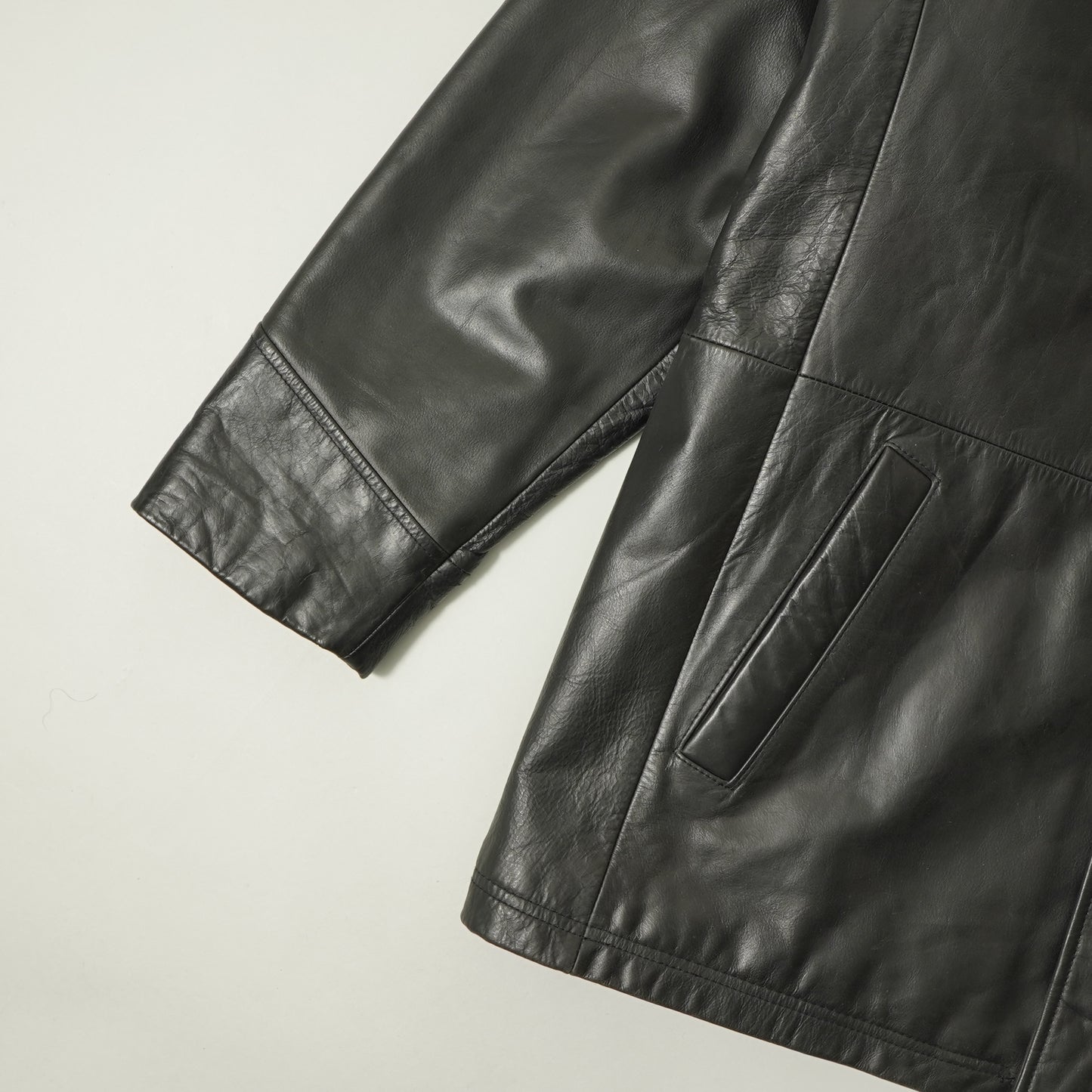 Structure Leather Coat Jacket
