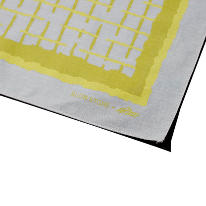 Slon x M U U Graph Check Bandana - Grey