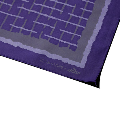 Slon x M U U Graph Check Bandana - Purple