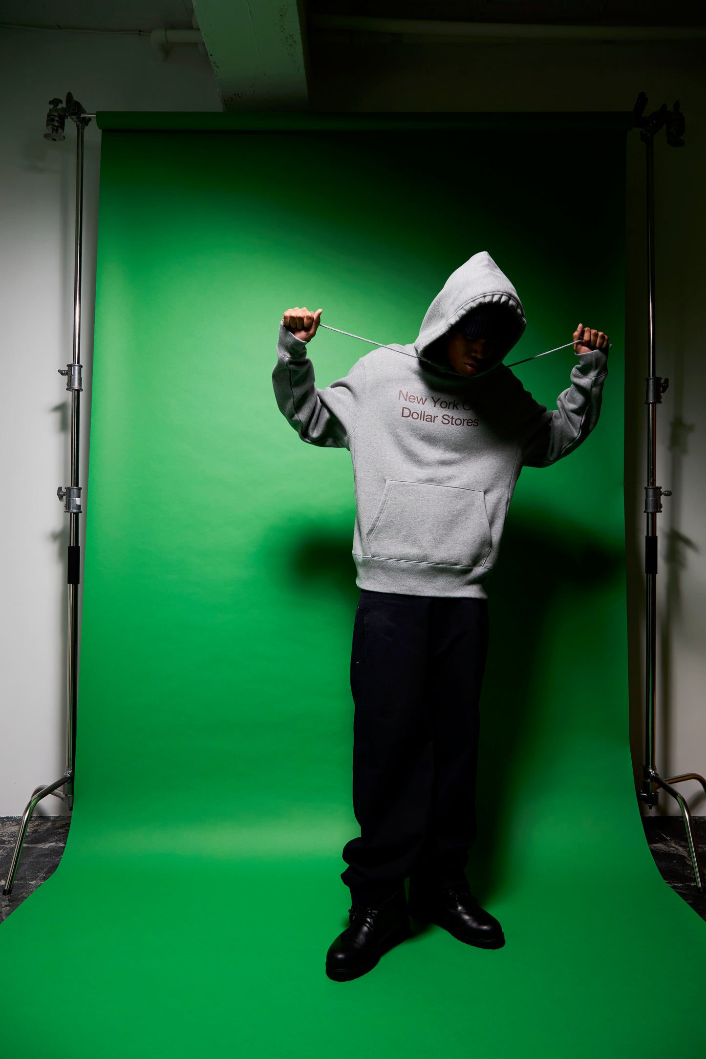 Slon NYC Dollar Stores Varsity Hoodie - Heather Grey