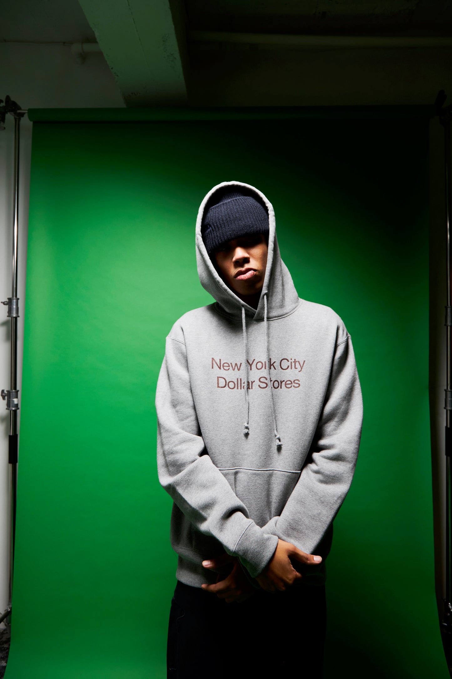 Slon NYC Dollar Stores Varsity Hoodie - Heather Grey