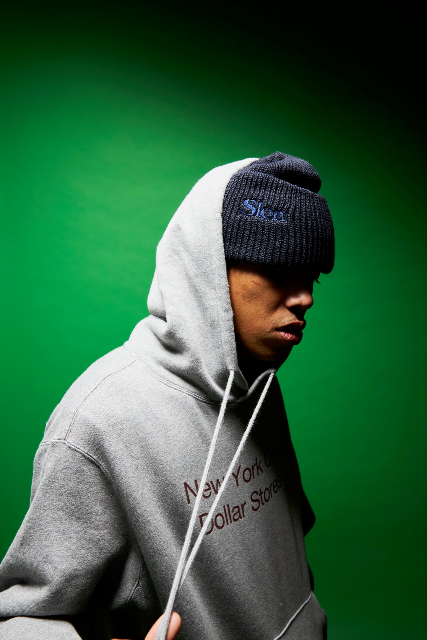 Slon NYC Dollar Stores Varsity Hoodie - Heather Grey