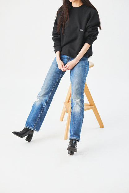Slon Russell Raglan Crew - Black