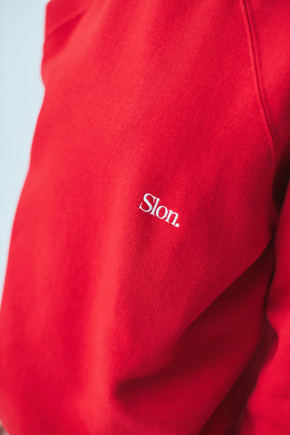 Slon Russell Raglan Crew - Red
