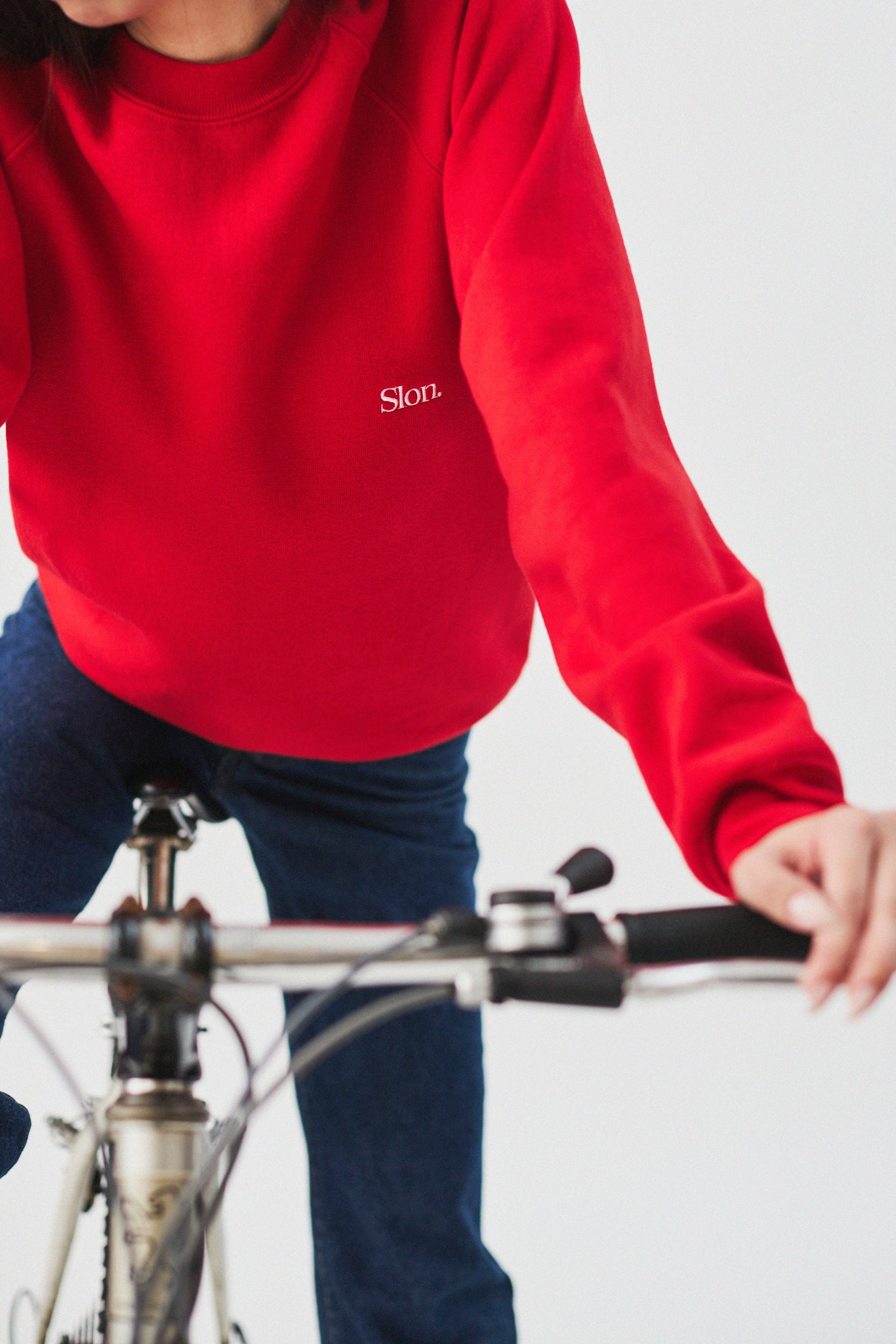 Slon Russell Raglan Crew - Red