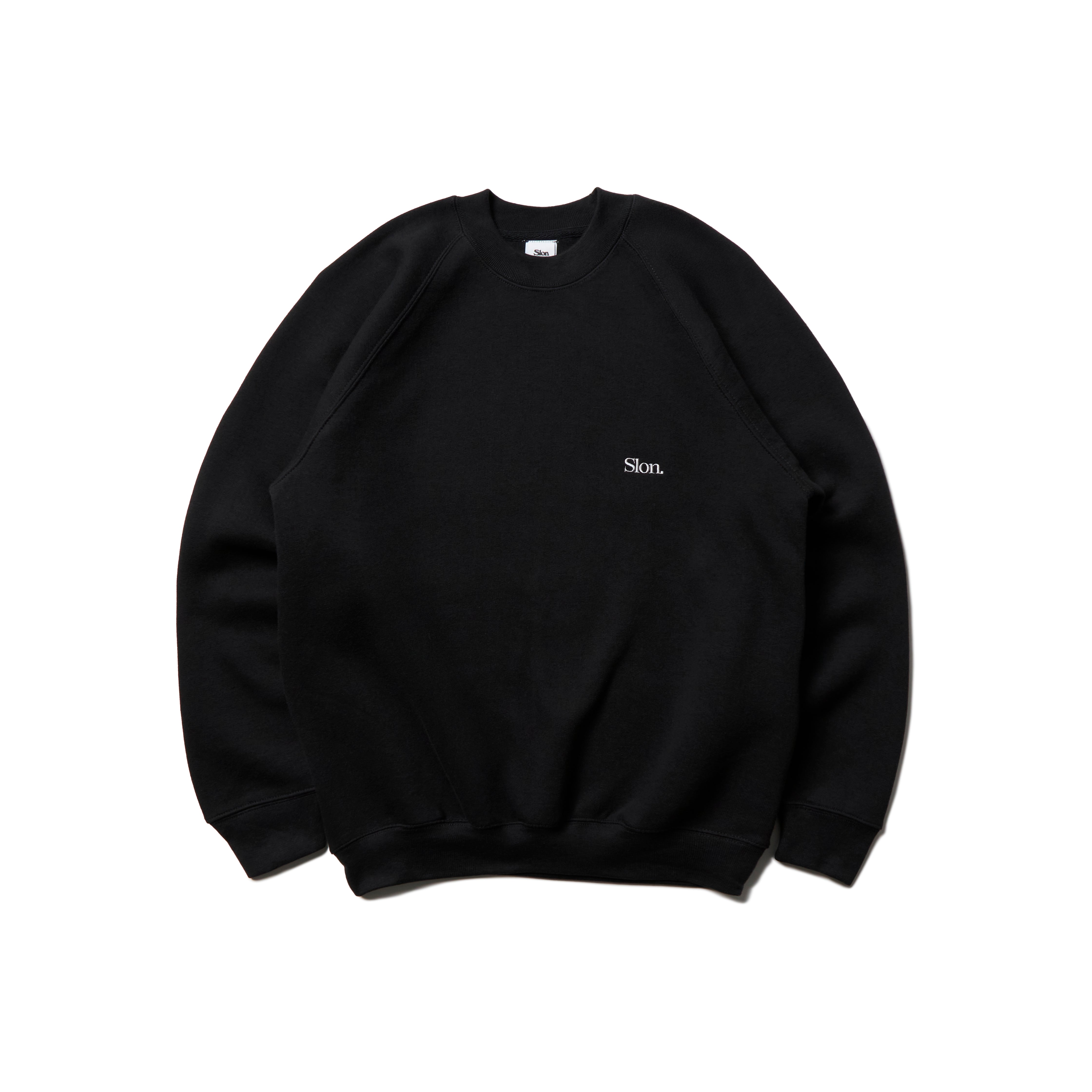 Slon Russell Raglan Crew - Black – SLON STORE