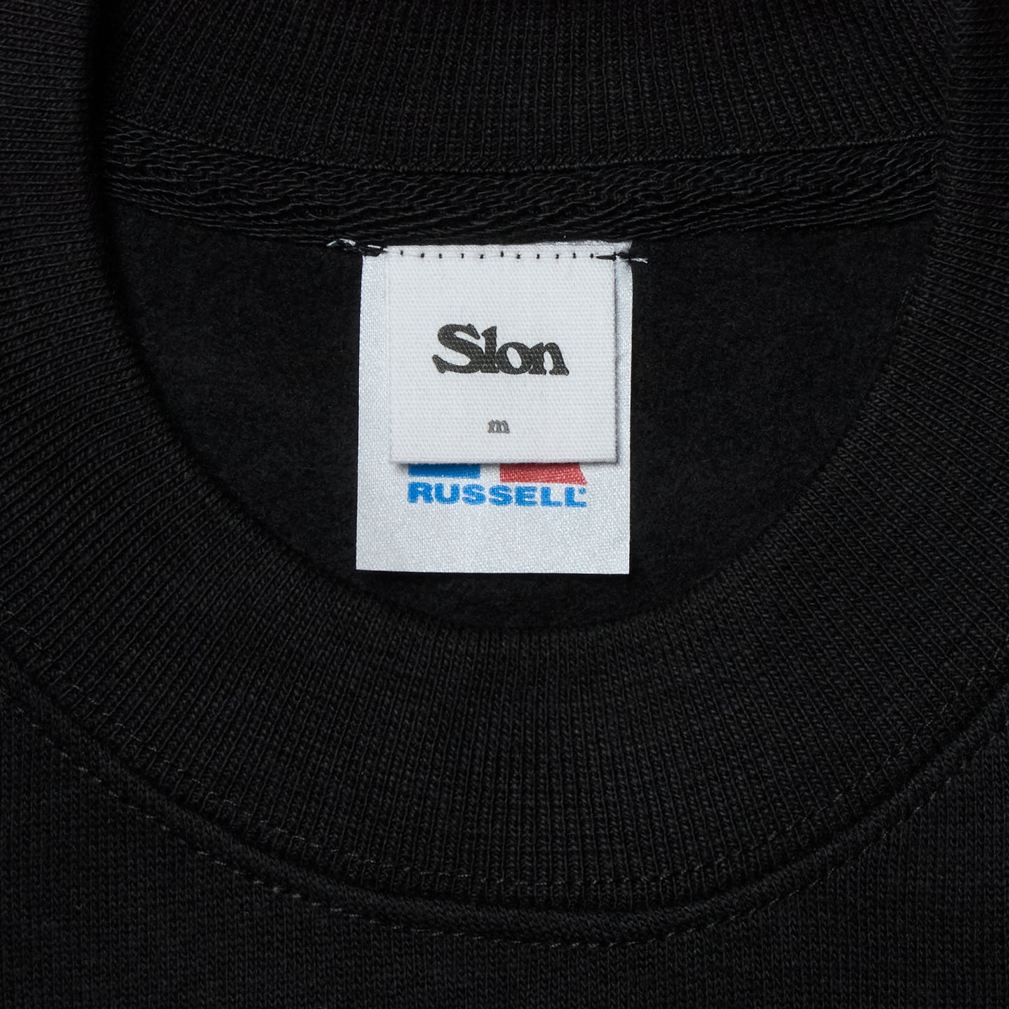 Slon Russell Raglan Crew - Black