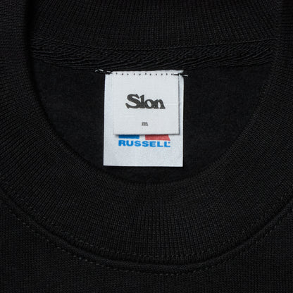 Slon Russell Raglan Crew - Black