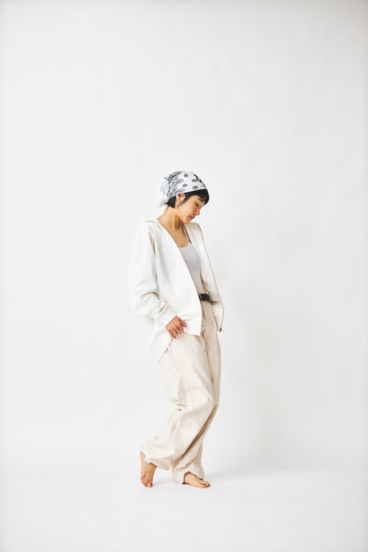Slon Basic Full Zip Hoodie - White