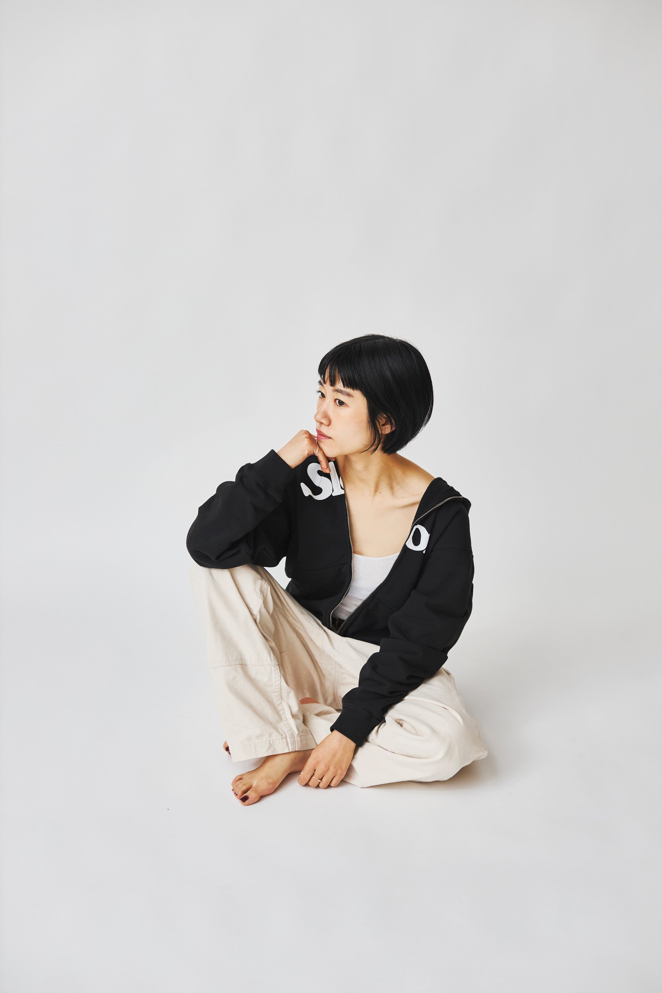 Slon Basic Full Zip Hoodie - Garment Dyed Black – SLON STORE
