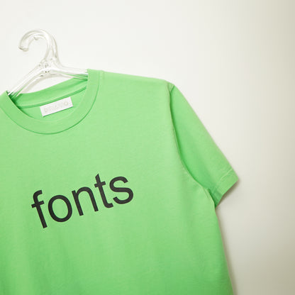 "fonts" Tee