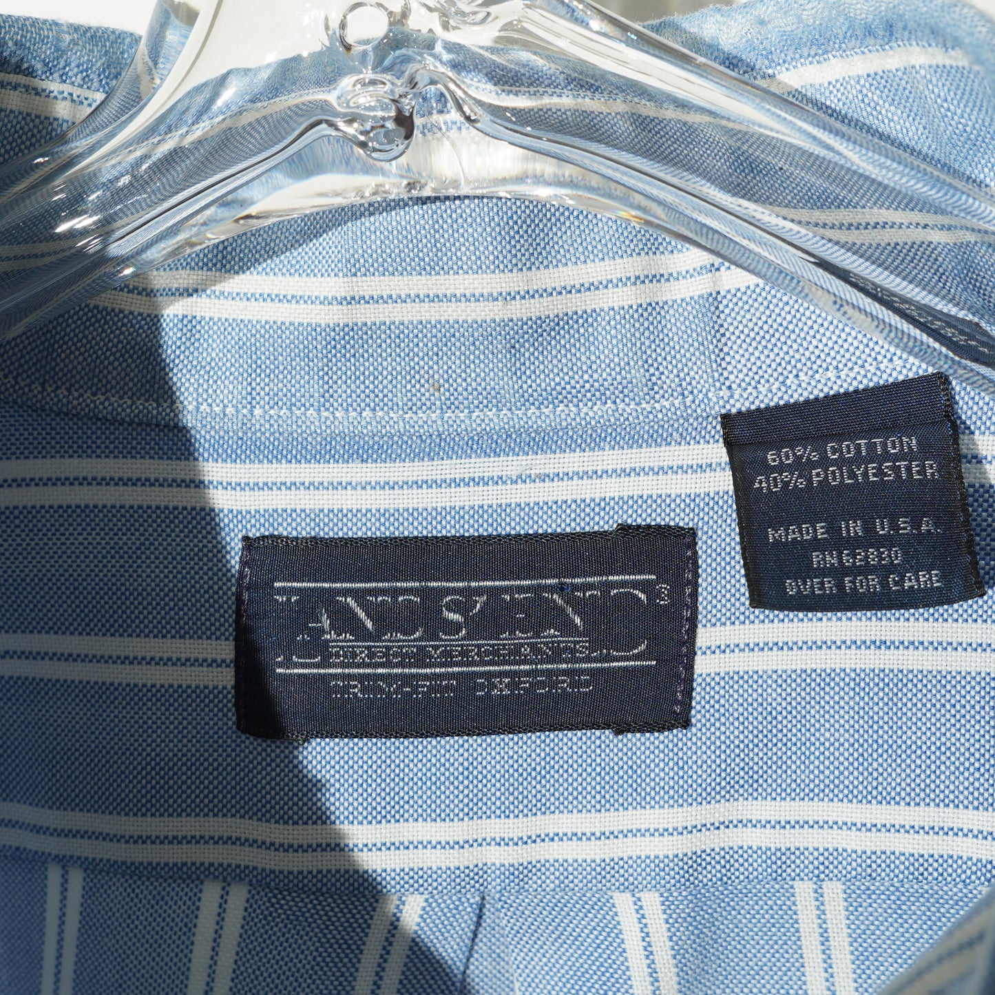 LANDS' END Oxford Striped L/S Shirt