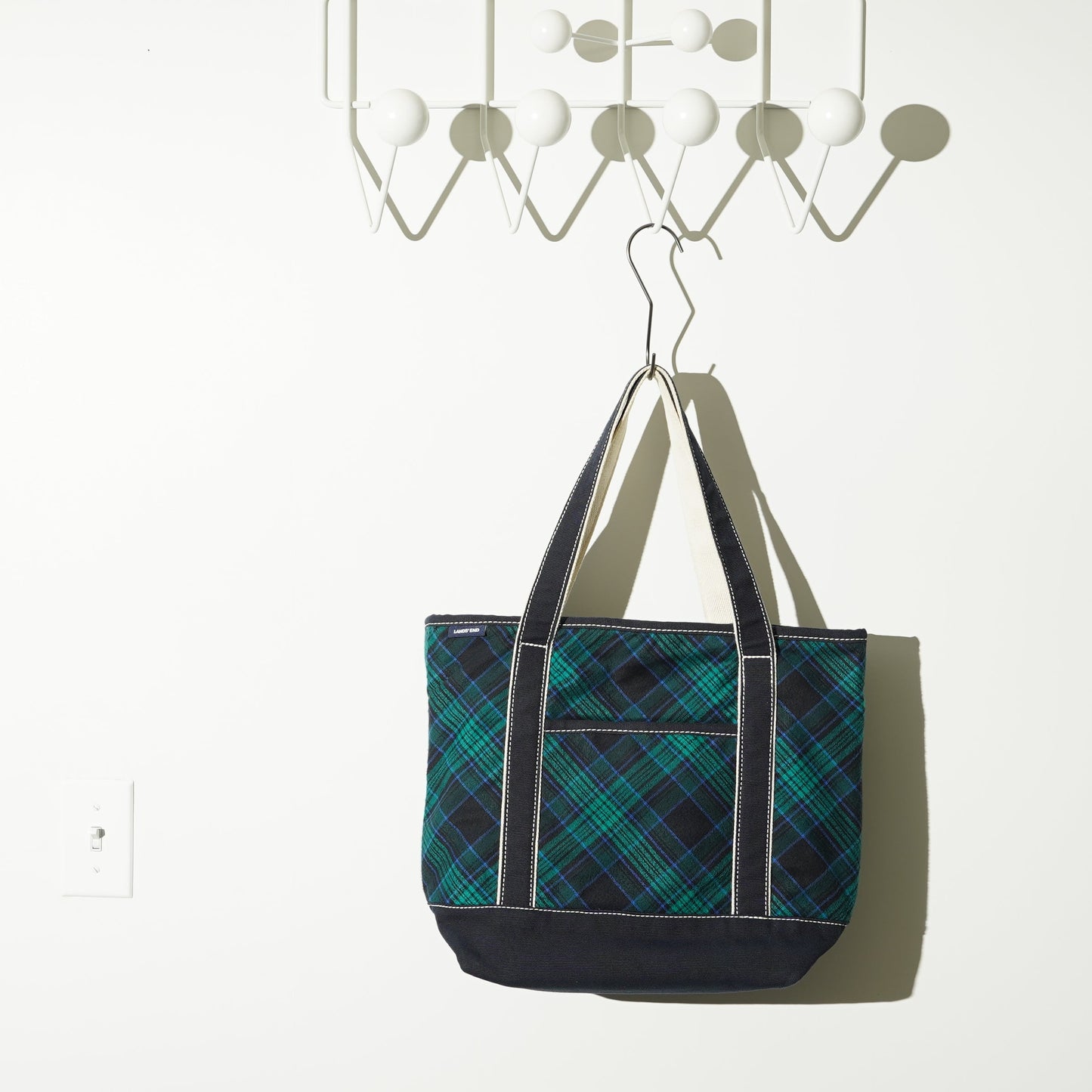 LANDS' END Plaid Tote