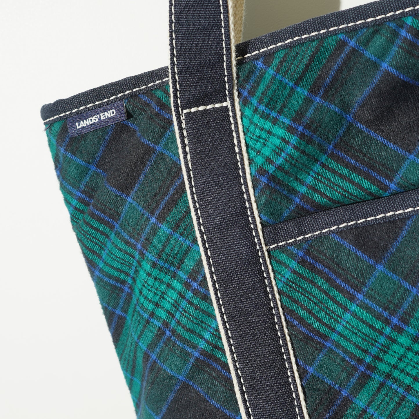LANDS' END Plaid Tote