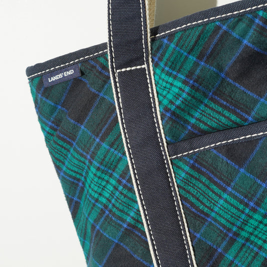 LANDS' END Plaid Tote