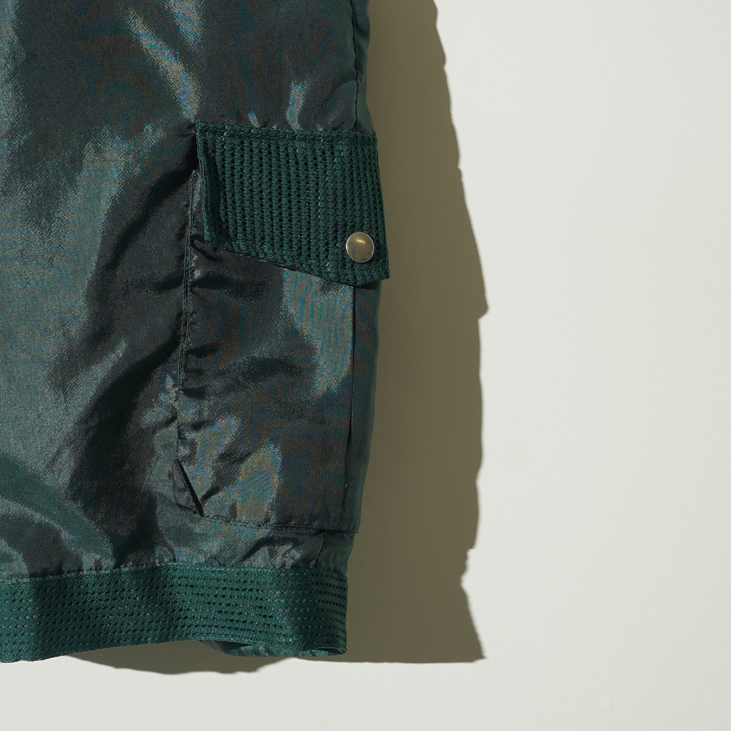 Plain Nylon Cargo Shorts