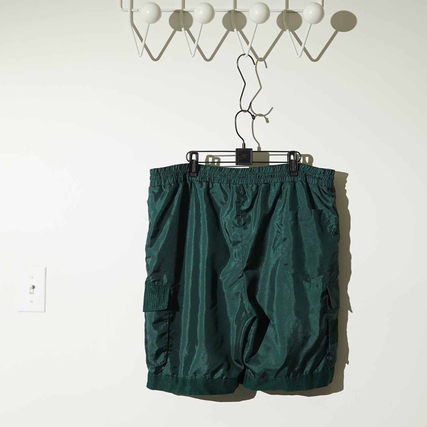 Plain Nylon Cargo Shorts